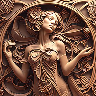 3D model style mucha (STL)